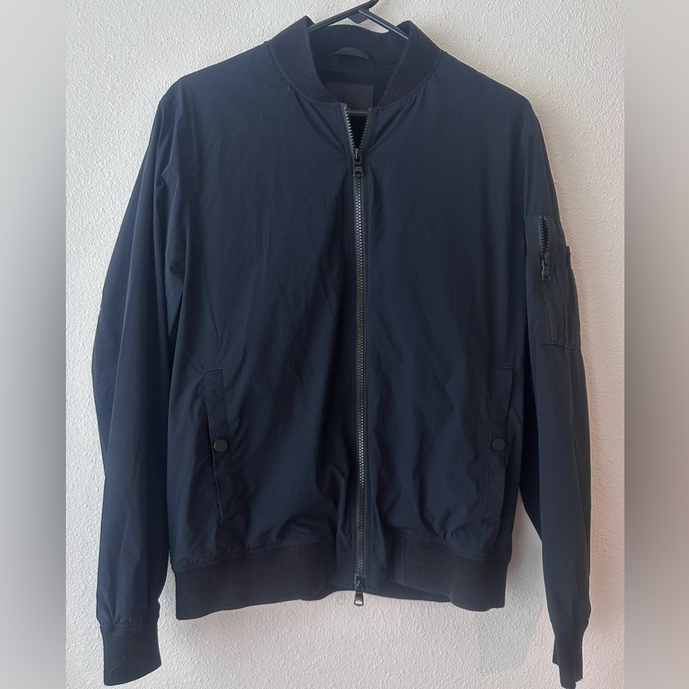 Banana Republic Men’s Water-Resistant Black Bomber Jacket